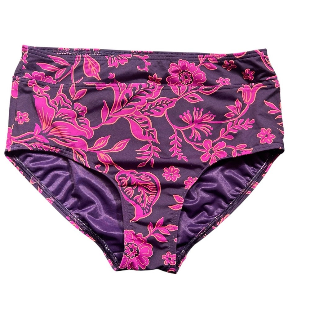 LANDS’ END Chlorine Resistant High Waisted Tummy control swim Bottom size 8 NWT